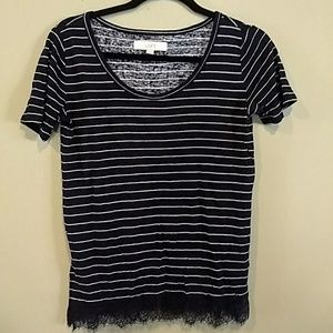 Lace bottom shirt